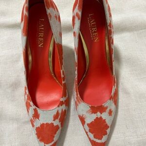 Lauren Ralph Lauren Women's Red Floral Heels